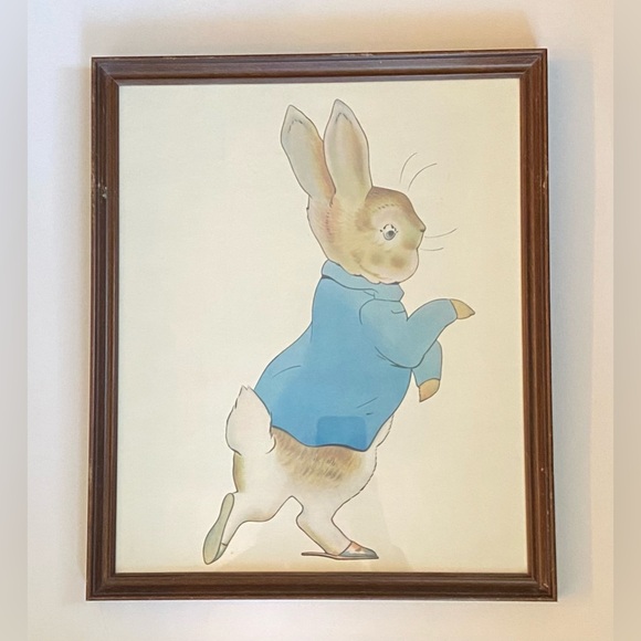 Beatrix Potter Other - Vintage Framed Peter Rabbit Print